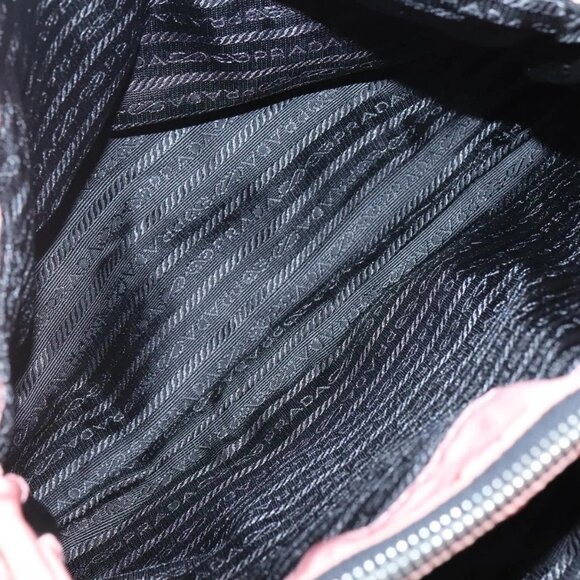 PRADA Chain Shoulder Bag Nylon Pink Silver Auth 125615 - Picture 13 of 16